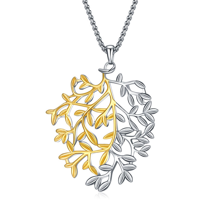 Life of Tree Pendant for Necklace 18k Gold Stainless Steel Jewelry