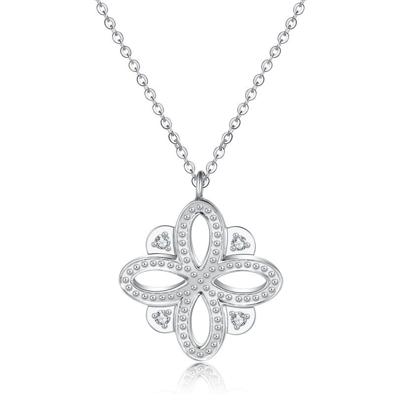 Women Choker Necklace with Czech Diamond Stainless Steel Pendant Jewelry