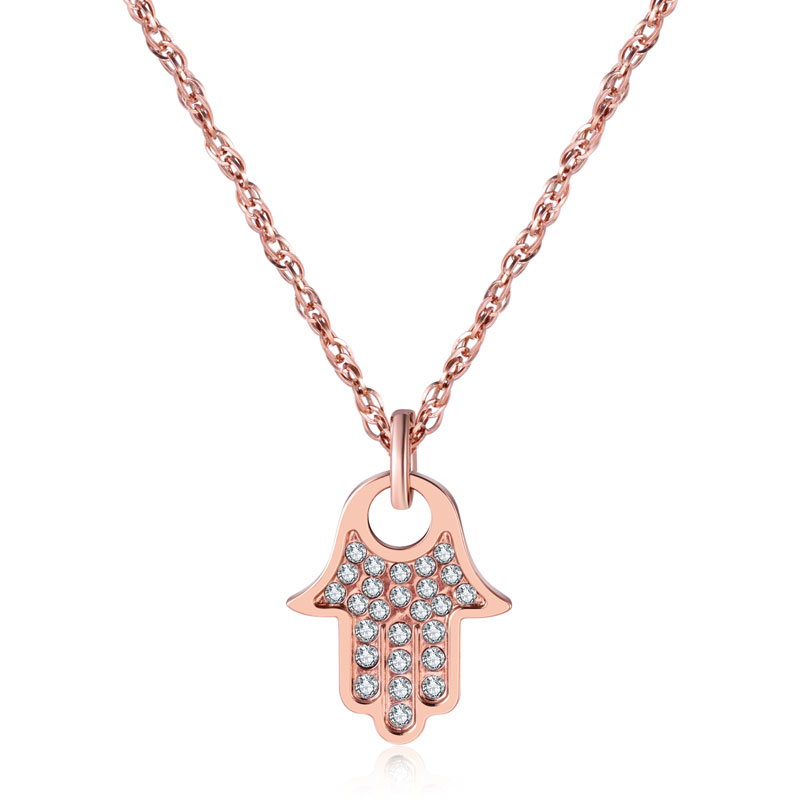 Stainless Steel Diamond Pendant Necklace Jewellery