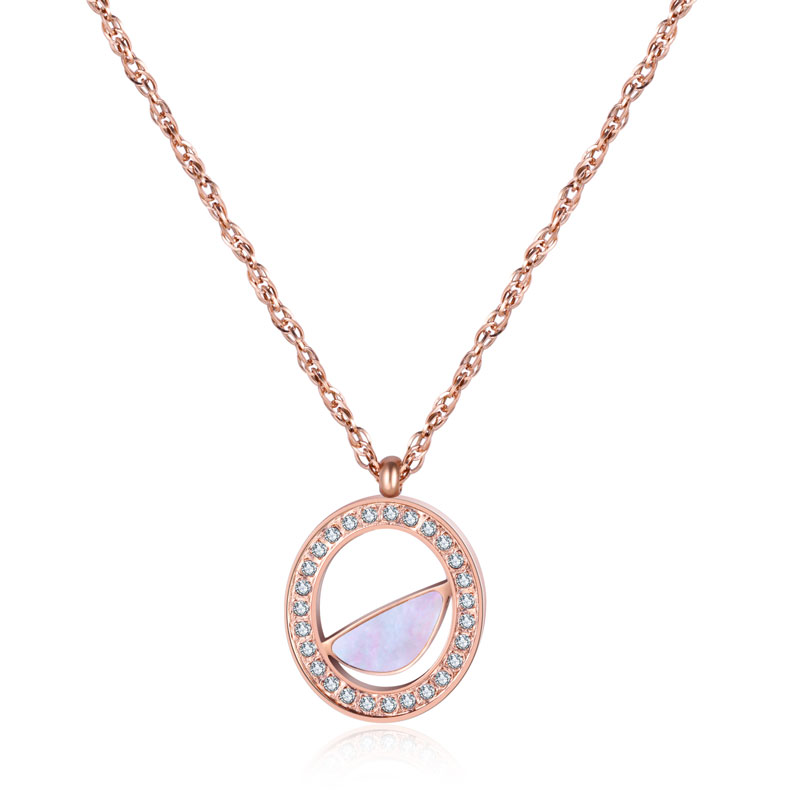 Stainless Steel Necklace Manufacturer CZ Diamond Pendant