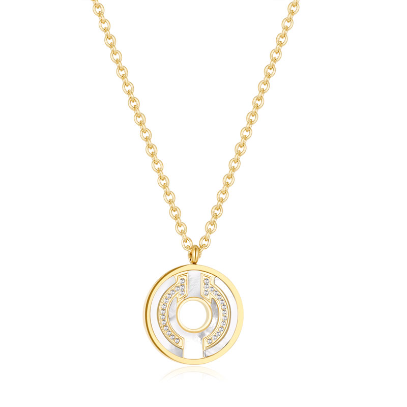 Personalized Women Diamond Pendant Necklace 18k Gold Jewelry Factory