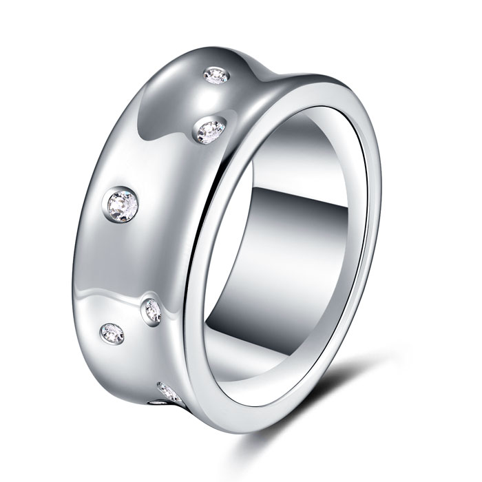 Custom Silver Wedding Diamond Rings for Men