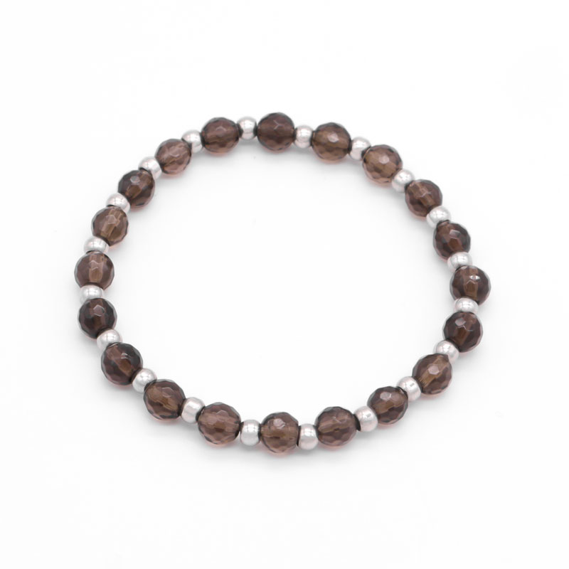 Handmade Adjustable Facet Onyx Crystal Beads Stretch Bracelet