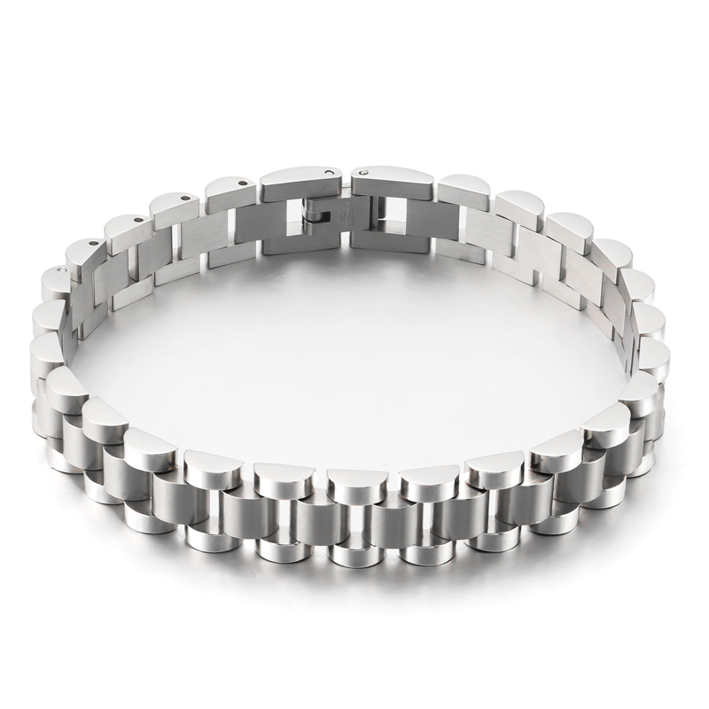 Custom Shiny 10mm Silver Stainless Steel Bracelet Bangle